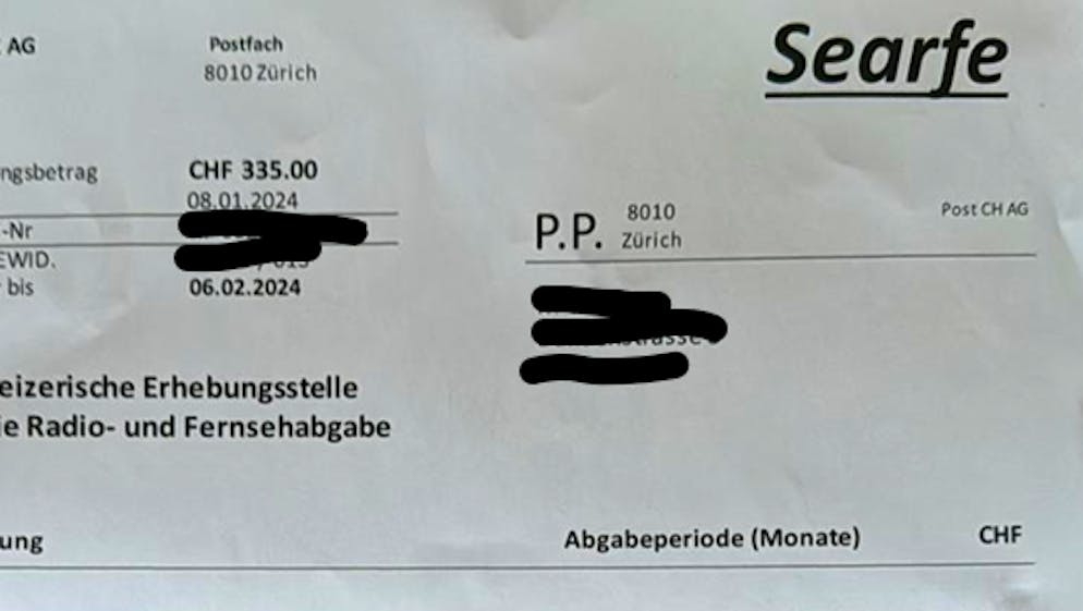 Betrugsmasche. Vorsicht bei Rechnungen von «Searfe»