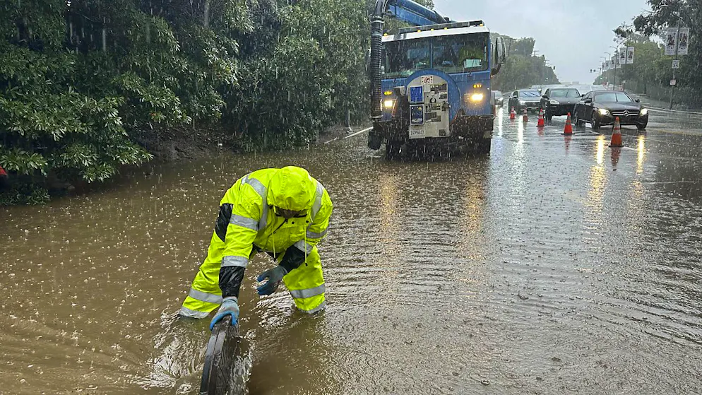 Inondations dans la région de Los Angeles.