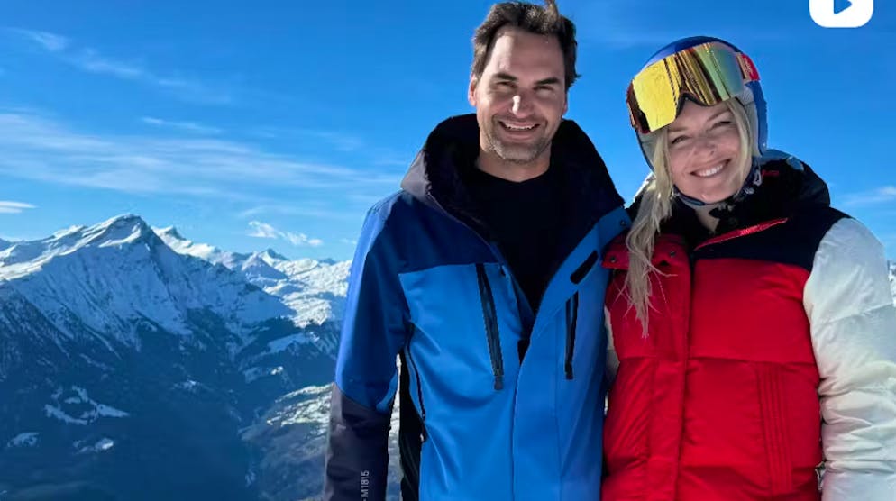 I due ex campioni Roger Federer e Lindsey Vonn