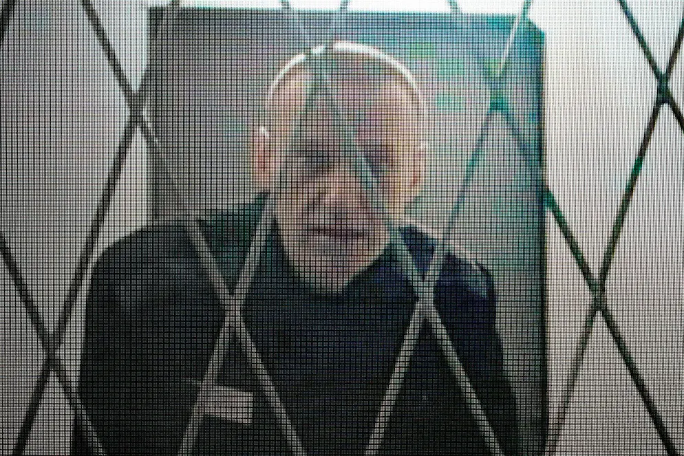 Während einer Anhörung vor dem Obersten Gerichtshof Russlands im Januar 2024 wurde Alexej Nawalny per Videolink zugeschaltet.