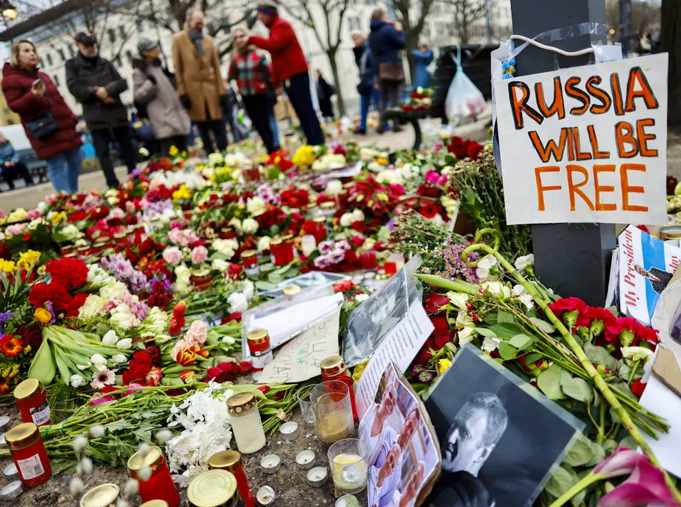 Les hommages à Alexei Navalny avaient été nombreux à sa mort, ici un hommage en Allemagne (archives).