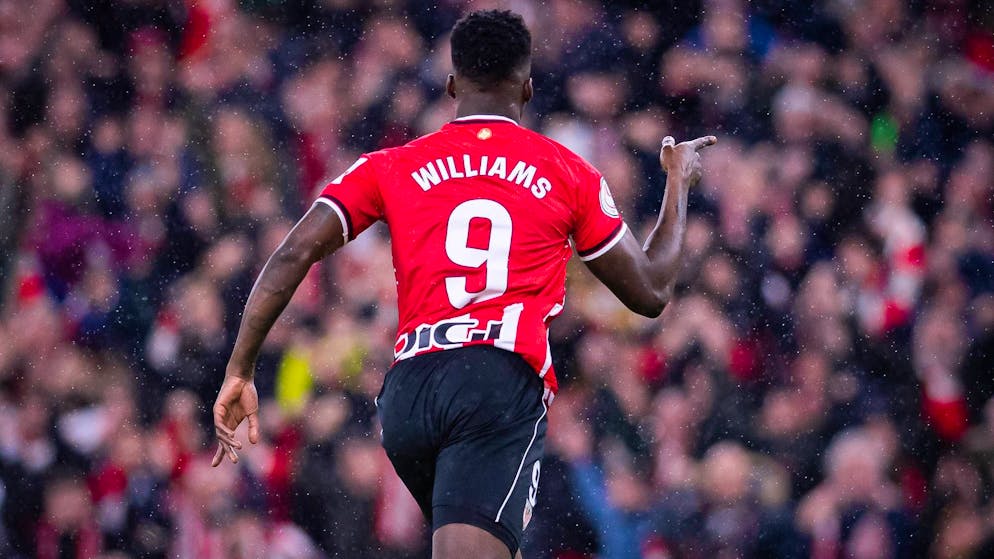 Inaki Williams a ouvert le score d'une reprise de volée du droit.