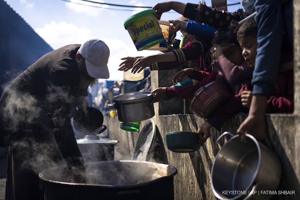 Selon les estimations de l'ONU, 2,2 millions des 2,4 millions d'habitants de la bande de Gaza sont menacés de famine, en particulier dans les zones nord autour de Gaza-Ville (archives).
