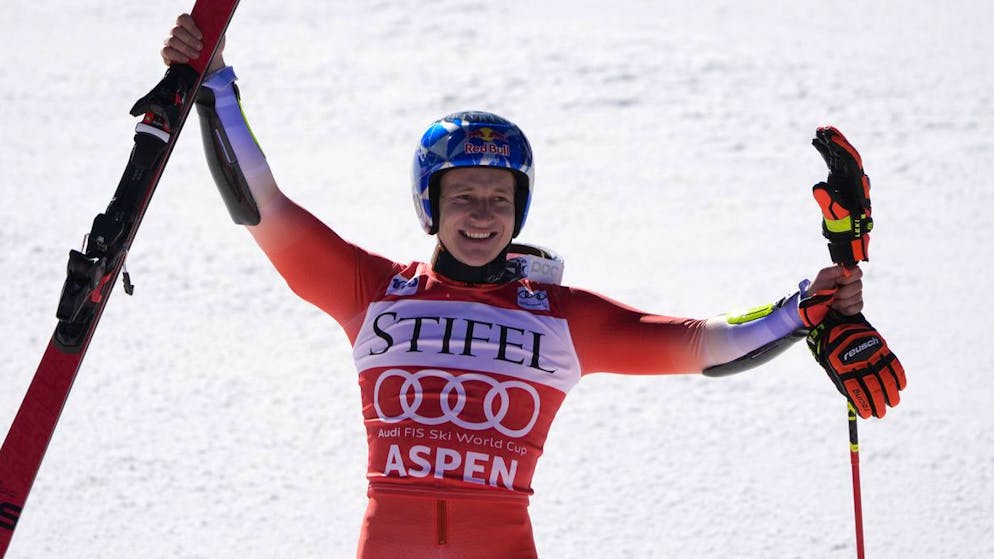 Gewinn tauch den Riesenslalom in Aspen: Marco Odermatt.