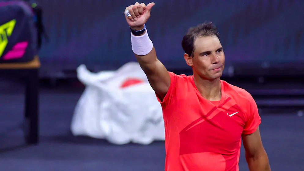 Rafael Nadal a rejoué dimanche lors d’un match exhibition à Las Vegas.
