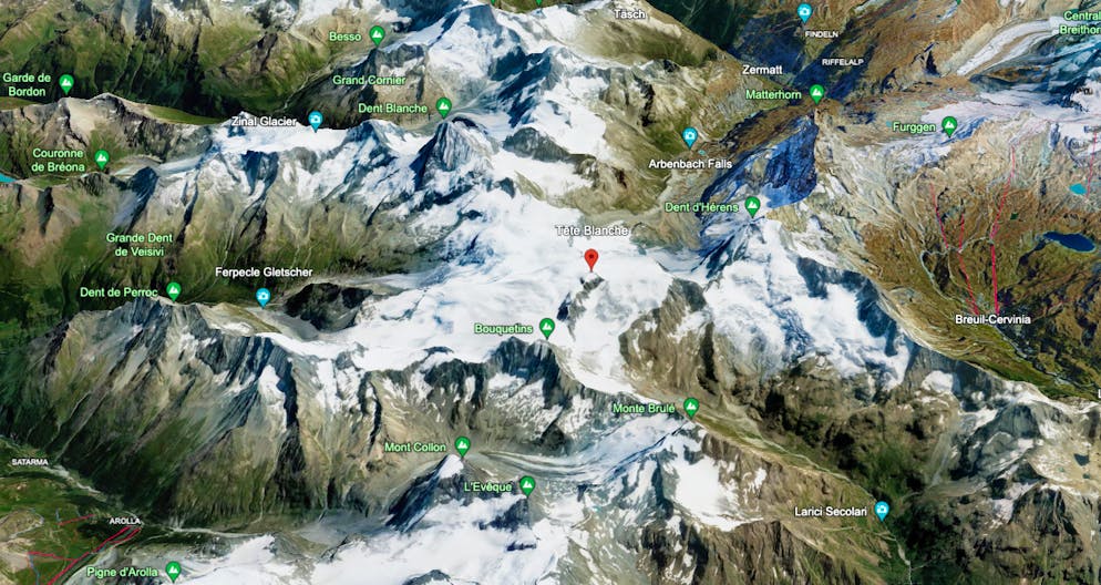 Lage des Tête Blanche.