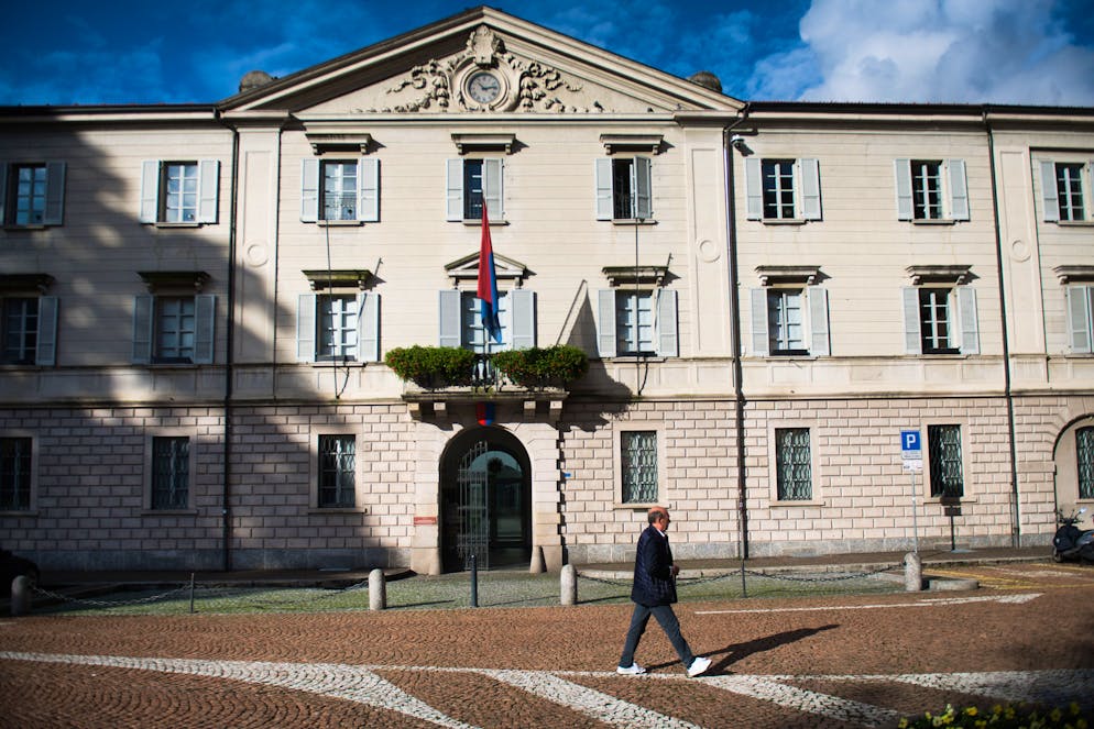 Bellinzona: Palazzo delle Orsoline sede del Governo del Cantone Ticino. Nella foto una veduta del Palazzo del Governo del Cantone Ticino, Palazzo delle Orsoline. © Ti-Press / Alessandro Crinari