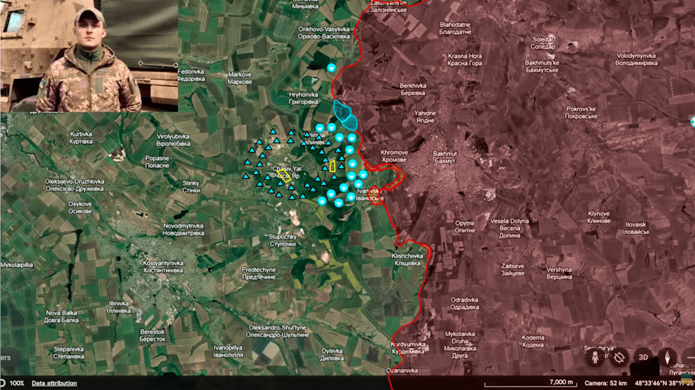 Massiv: der Verteidigungsgürtel bei Tschassiv Jar.