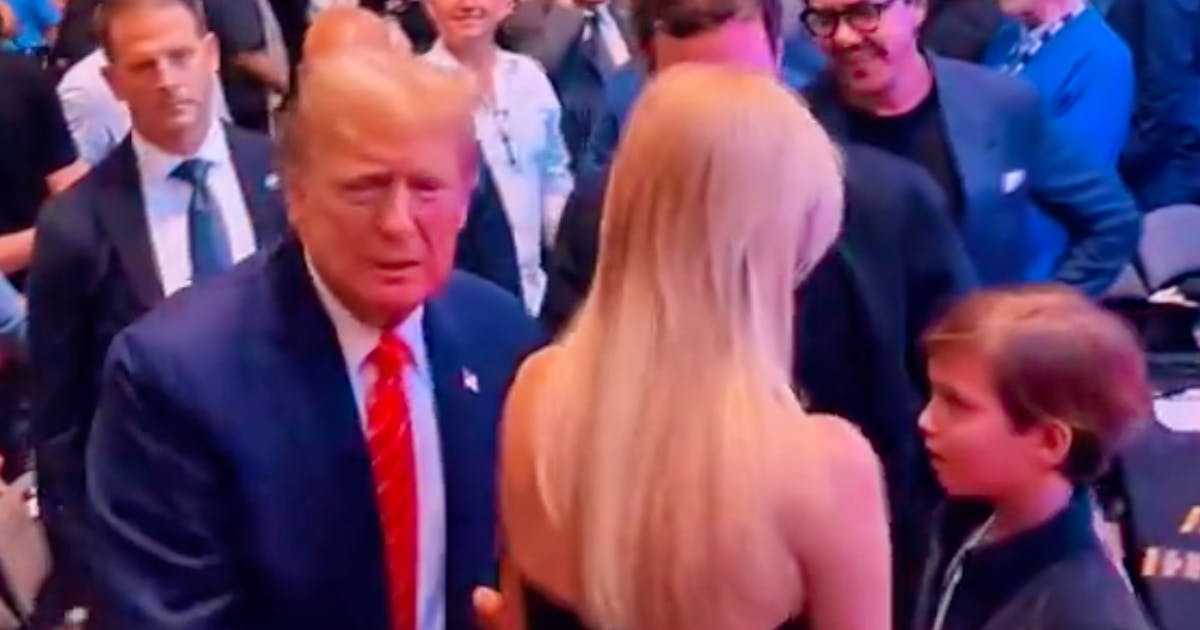 'That was ice cold': Trump's grandson wants to shake his hand – and walks away empty-handed