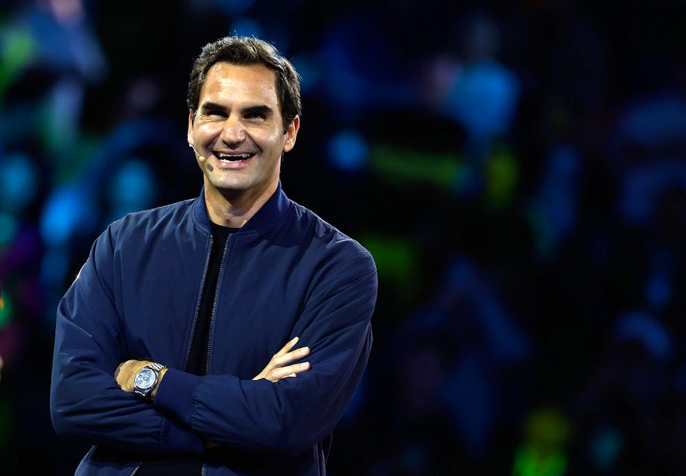 Roger Federer a Shanghai nel 2023.