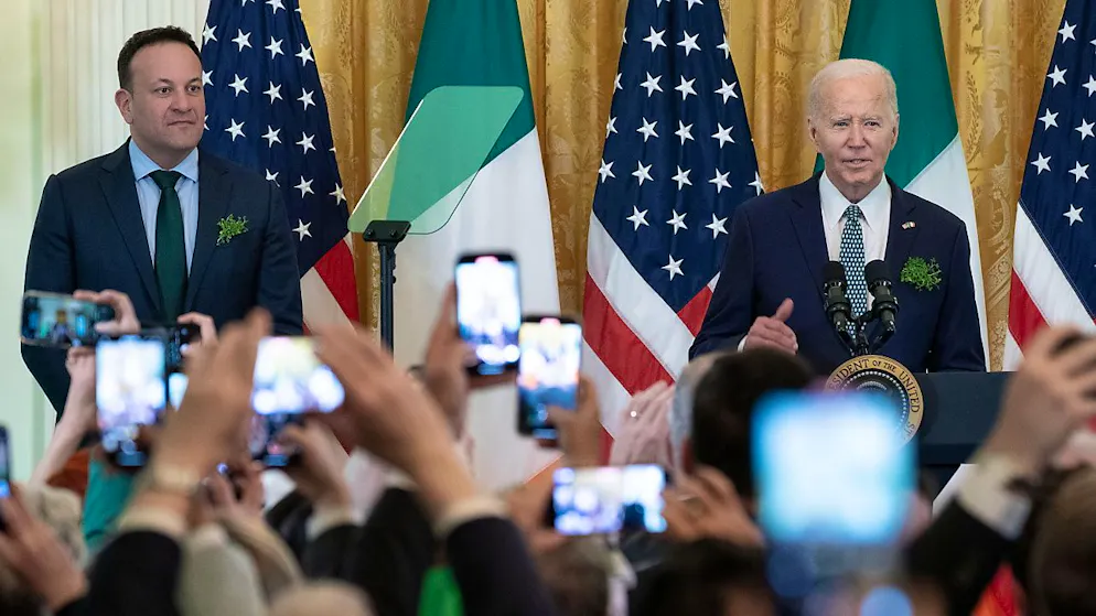 Le Premier ministre irlandais Leo Varadkar (à gauche) est l'un des dirigeants européens les plus critiques de la guerre menée par Israël après l'attaque du Hamas, le 7 octobre.