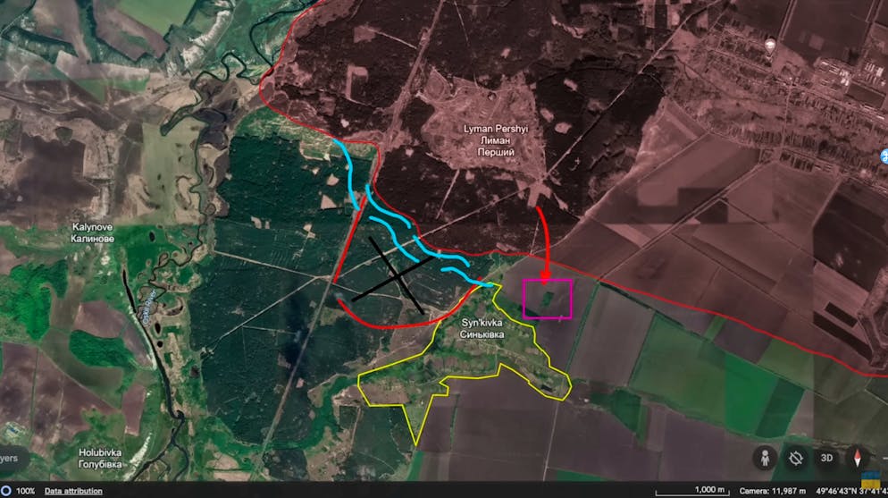 Das Dorf Synkivka und der westliche gelegene Wald sind das Bollwerk von Kupjansk.