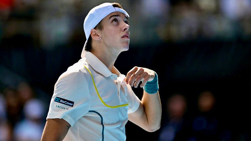 «Plus de peur que de mal» pour Arthur Cazaux, ici lors de l’Open d’Australie.