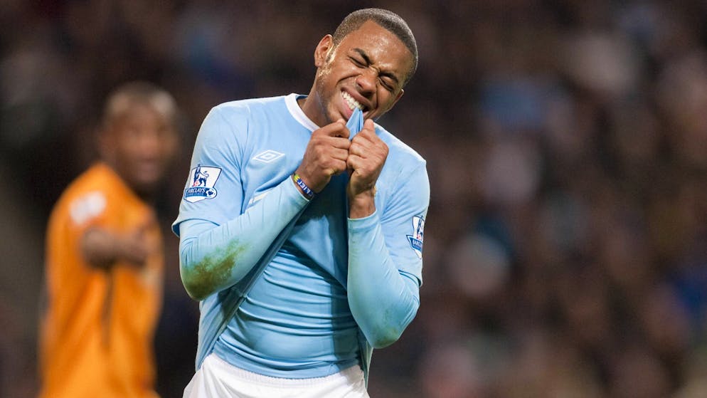 Robinho en 2009 sous le maillot de Manchester City.
