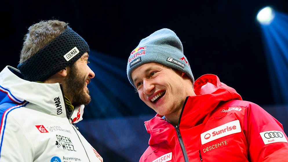 Marco Odermatt et Cyprien Sarrazin se sont rendus coup pour coup lors des descentes de la Coupe du monde cette saison.