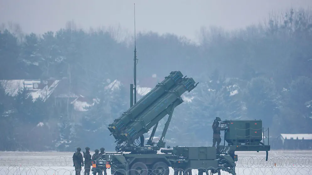L'Ukraine a un urgent besoin de système de défense antiaérien Patriot, comme ci-contre déployés en Poilogne l'an dernier (Archives)..