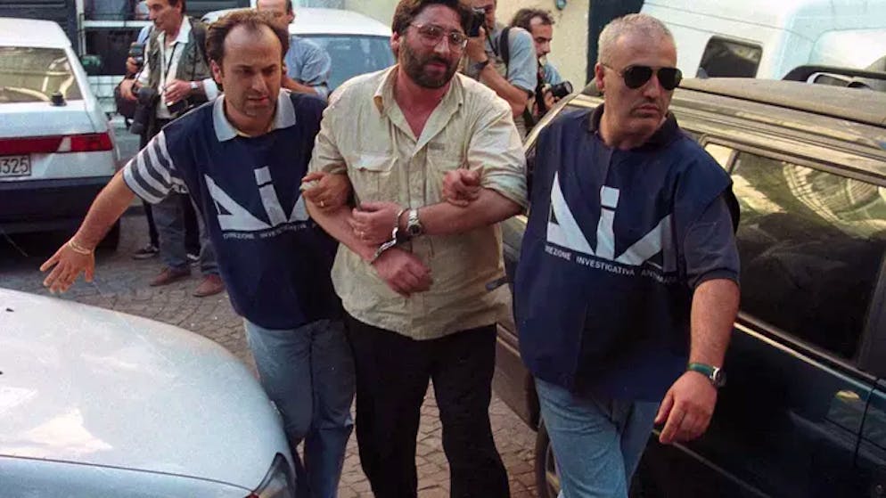 Francesco Schiavone était considéré comme l'un des criminels les plus riches et les plus cruels d'Europe lorsqu'il a été arrêté en 1998 (archives).