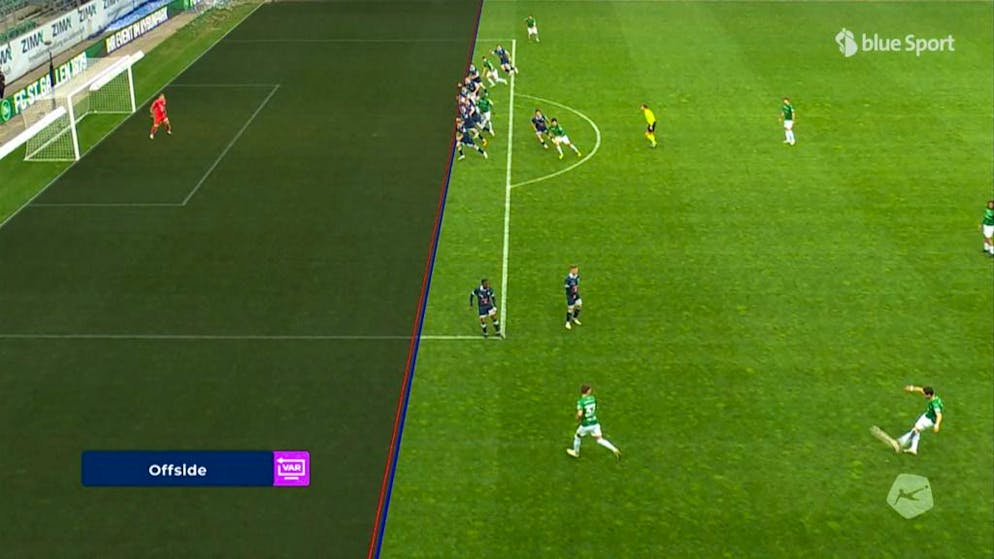 Ein Treffer von St. Gallens Geubbels wurde in der ersten Halbzeit wegen einer hauchdünnen Abseitsstellung aberkannt.