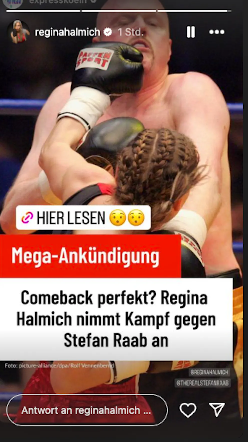 Regina Halmich hat den Boxkampf gegen Stefan Raab bestätigt. 