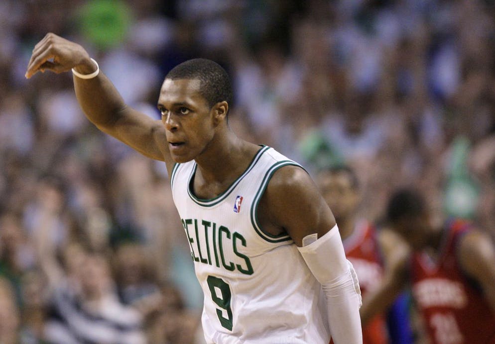 Rajon Rondo avec les Boston Celtics en 2012.
