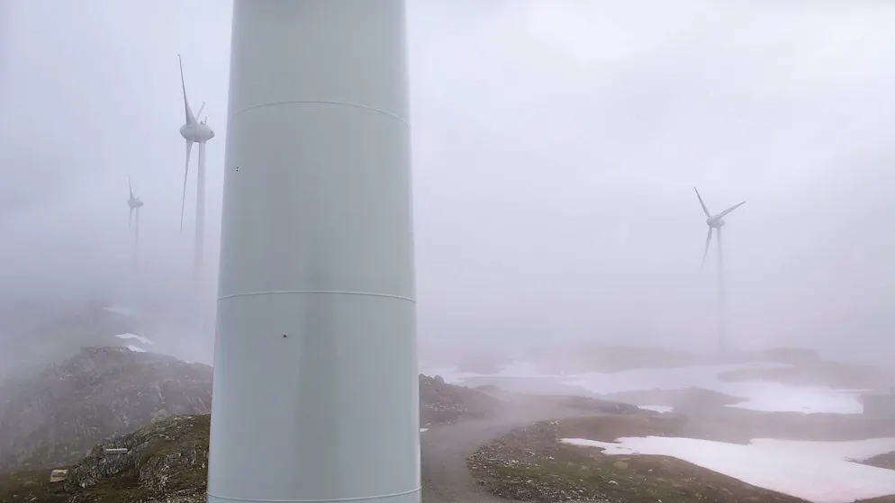 Blick auf den bestehenden Windpark des Elektrizitätswerks Ursern. (Archivaufnahme)