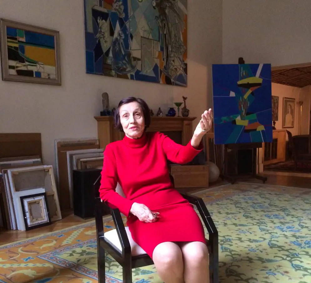 Françoise Gilot: Die einzige Frau, die Pablo Picasso je den Schuh gab. Im März wurde das «Portrait de Geneviève avec un collier de colombes» von Françoise Gilot für 840'000 Euro versteigert. Das sei das Vierfache des Schätzpreises, teilte das Auktionshaus Sotheby’s mit.