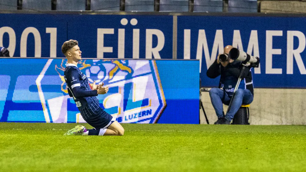 Dank ihm darf Luzern weiter auf eine Top-6-Platzierung hoffen: Lars Villiger, Torschütze zum 1:0
