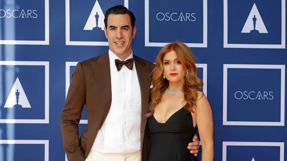 Sacha Baron Cohen und seine Frau Isla Fisher kommen zu einer Vorführung der Oscars in Sydney an.