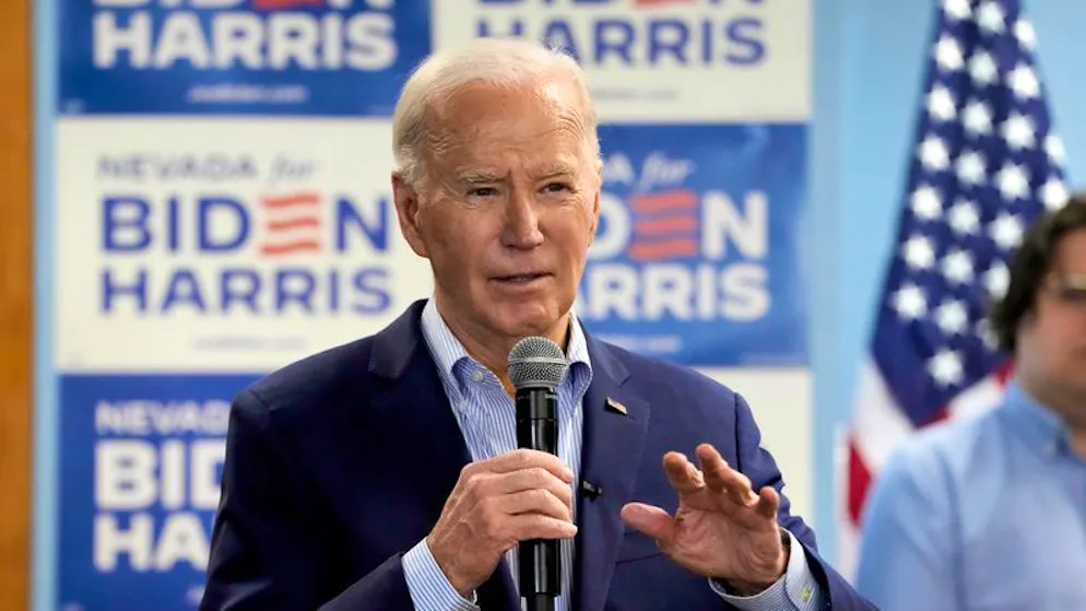 Präsident Joe Biden spricht im Büro der Demokratischen Partei von Washeo in Reno, Nevada. 