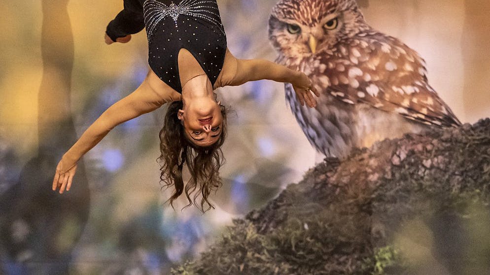 Vogelwarte Sempach beobachtet Vögel seit 100 Jahren - Gallery. Die Artistin Janine Eggenberger unterhielt die Gäste der 100 Jahre Feierlichkeiten mit ihrer Darbietung.