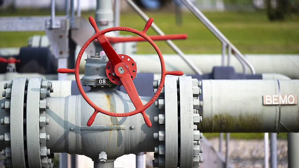 Gasleitung in Aigle VD. Die Schweiz hat das freiwillige Gas-Sparziel im vergangenen Winter deutlich übertroffen. (Themenbild)
