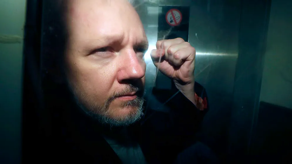 ARCHIV - WikiLeaks-Gründer Julian Assange wird aus dem Gerichtssaal geführt. Foto: Matt Dunham/AP/dpa