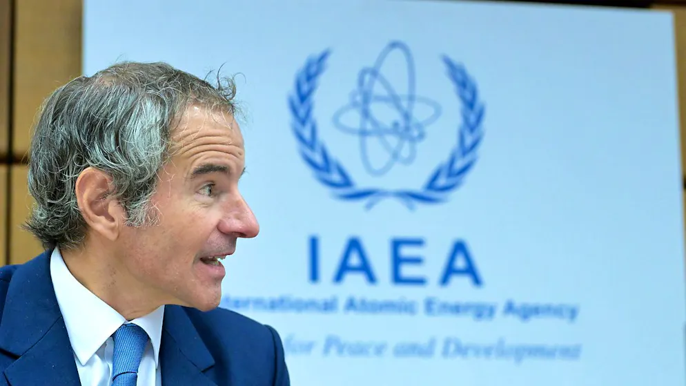 ARCHIV - Rafael Mariano Grossi, Generaldirektor, Internationale Atomenergie-Organisation (IAEO), spricht bei der Frühjahrstagung der Internationalen Atomenergiebehörde (IAEA). Foto: Roland Schlager/APA/dpa