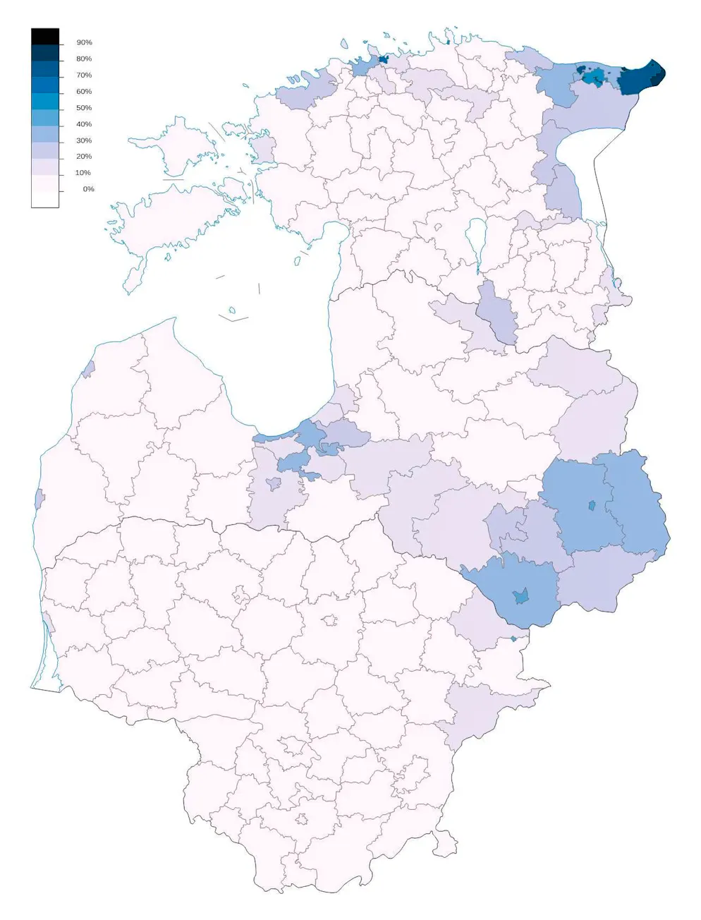 Kirche fordert «Wiedervereinigung des russischen Volkes» – hier die russische Bevölkerung in den baltischen Staaten 2021.