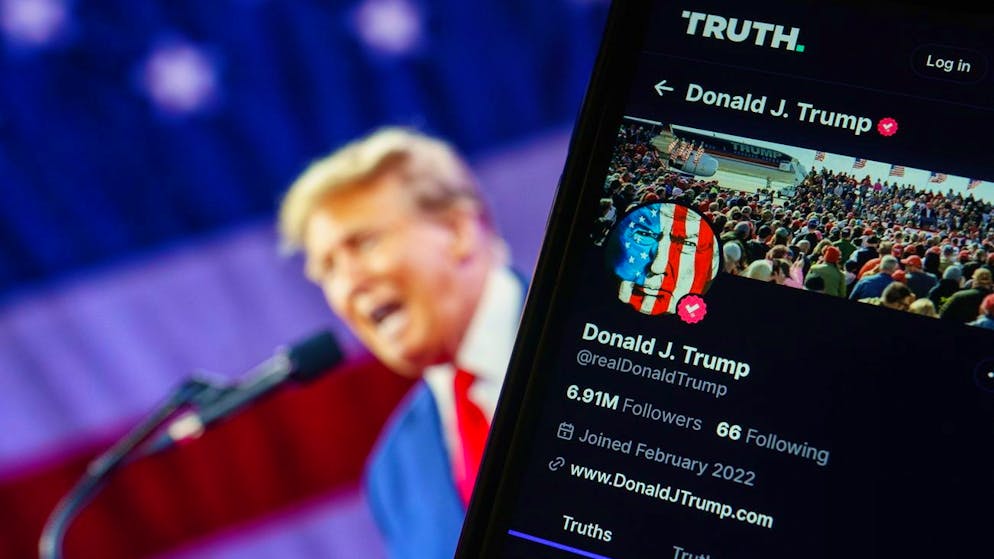 Mutterhaus von Truth Social: Die Trump Media and Technology Group verliert nach ihrem Börsengang rapide an Wert.