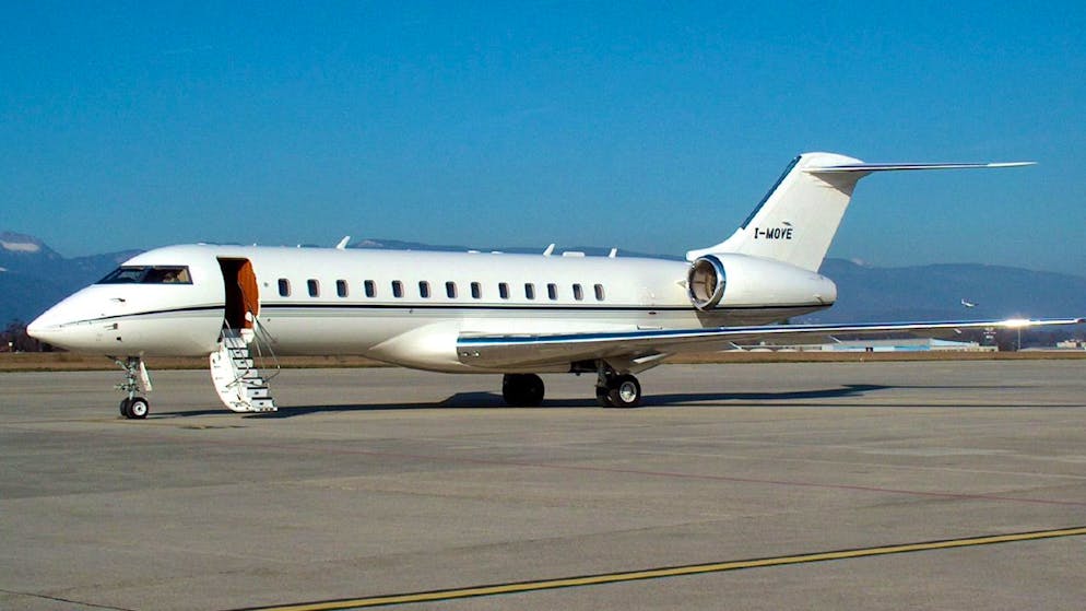 Der Privatjet der Laura Privatstiftung von René Benko steht zum Verkauf. Auf dem Bild: ein Flugzeug ähnlichen Typs am Genfer Flughafen (Symbolbild).