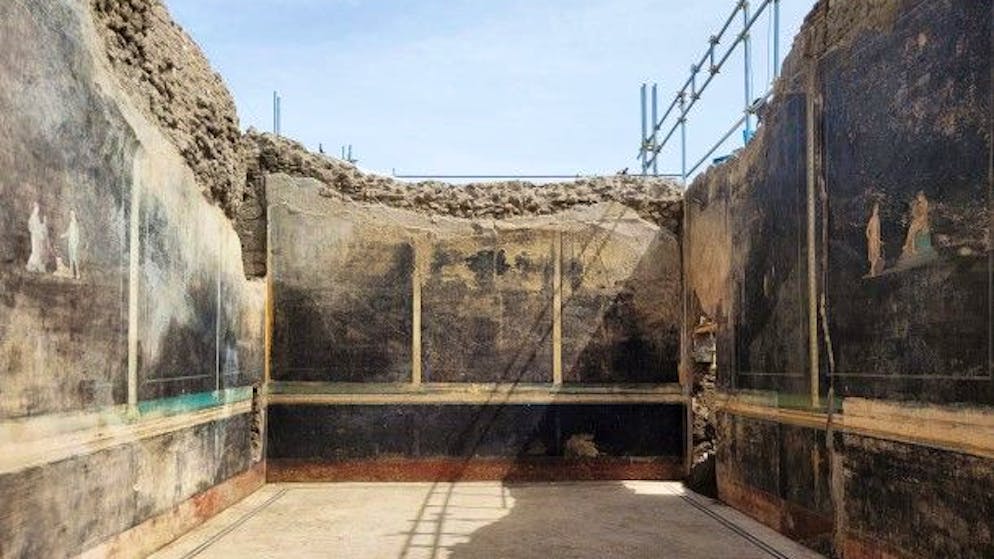 Der in Pompeji ausgegrabene grosse Saal.