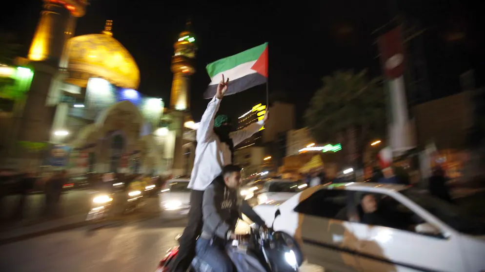 In Teheran wird nach dem Start der Drohnenangriffe gefeiert. (14. April 2024)