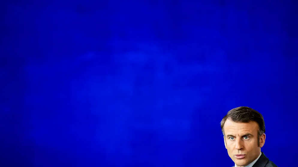 ARCHIV - Emmanuel Macron, Präsident von Frankreich, hat den Angriff auf Israel scharf verurteilt. Foto: Christoph Soeder/dpa