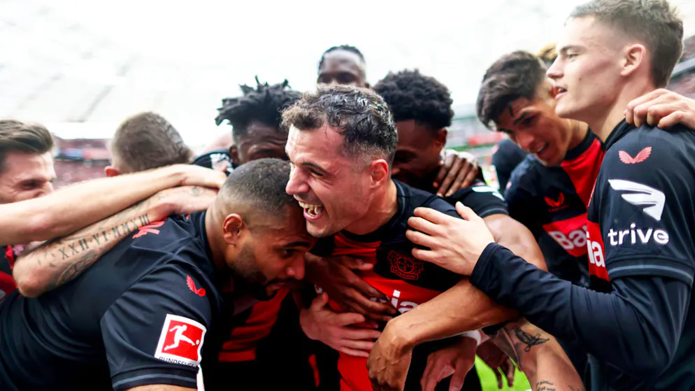 Xhaka glänzt mit Traumtor. Leverkusen fegt Bremen vom Platz und ist erstmals deutscher Meister