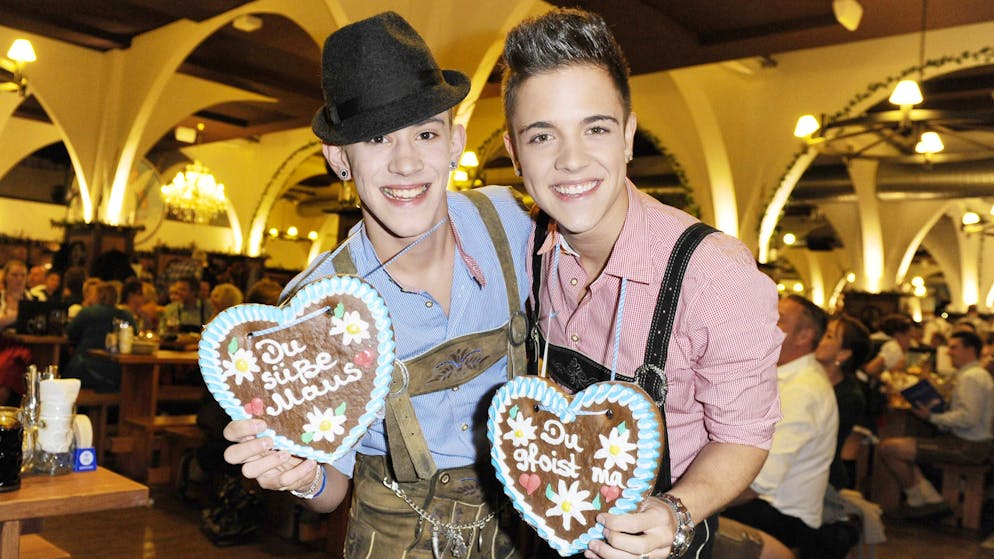 Die Finalisten von Deutschland sucht den Superstar am Oktoberfest 2012: Daniele Negroni und Gewinner Luca Hänni.