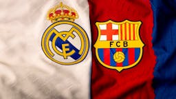 blue Sport Topspiel LaLiga Trikots von Real Madrid und FC Barcelona