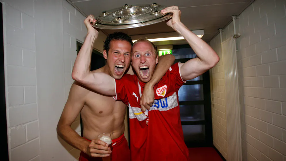 Ces Suisses ont tous remporté la Bundesliga. Marco Streller et Ludovic Magnin, champions d'Allemagne 2007.