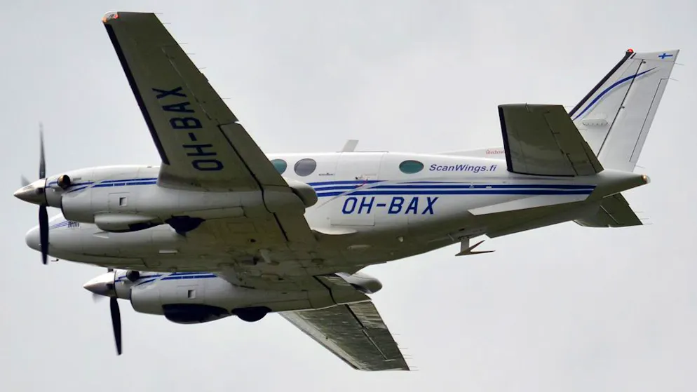 Eine Beechcraft King Air C90, die beim Cloud Seeding eingesetzt wird.