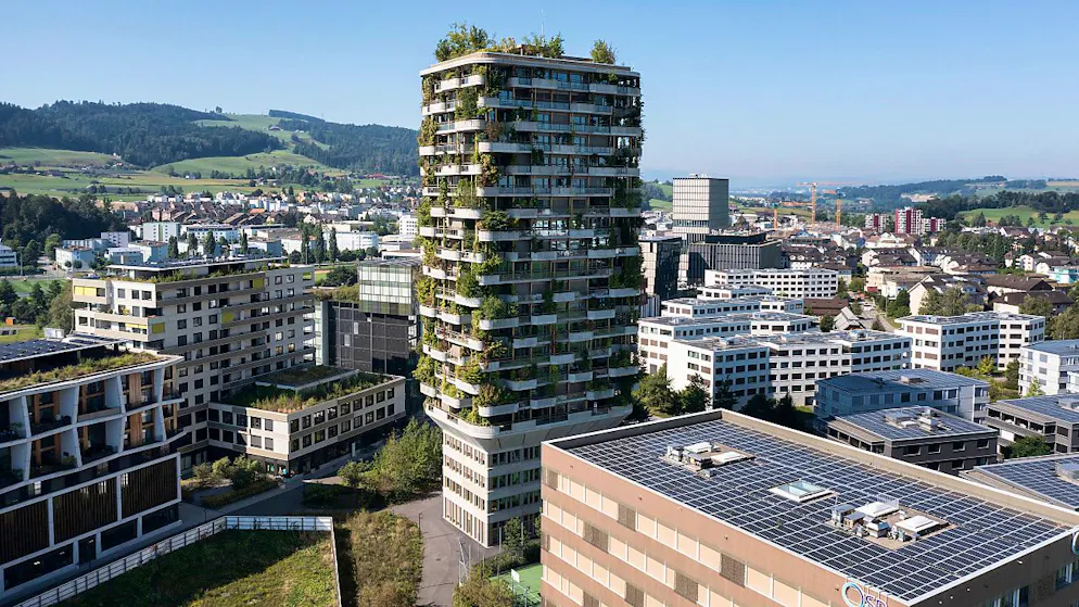 Blick auf den Rischer Ortsteil Rotkreuz ZG. (Archivaufnahme)