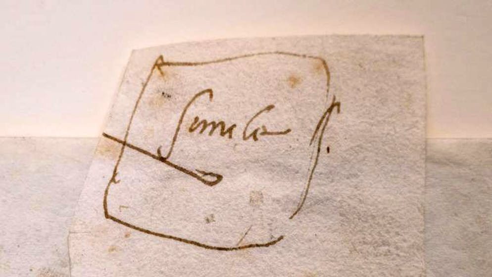 Notiz des italienischen Renaissance-Künstlers Michelangelo.