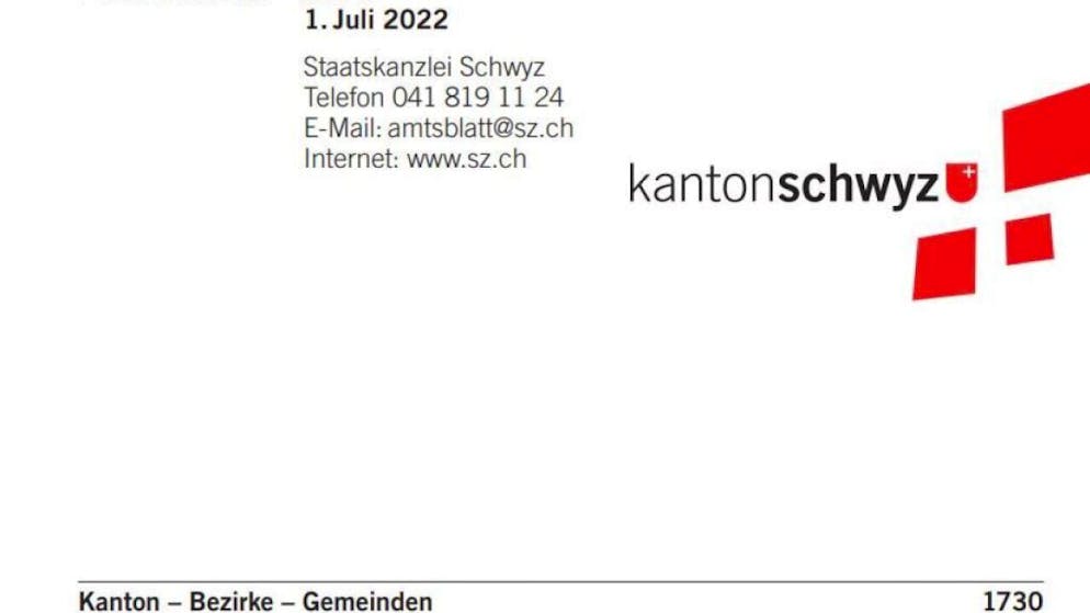 Das Schwyzer Amtsblatt soll künftig online erscheinen.