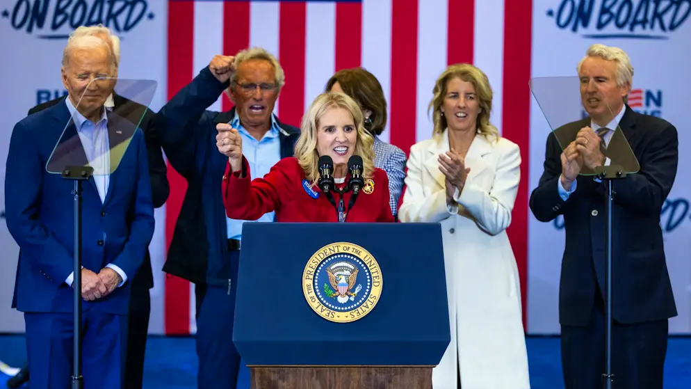 Kerry Kennedy bei einer Wahlkampfveranstaltung von Joe Biden.