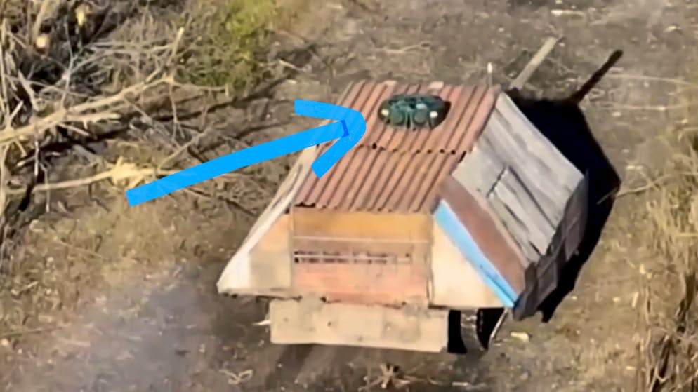 Vorgänger von Ukraine zerstört. Der russische Schildkröten-Panzer ist zurück