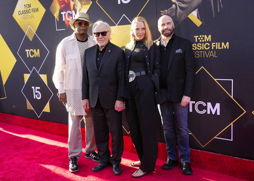 Ospiti della proiezione speciale, John Travolta, Samuel L. Jackson, Uma Thurman e Harvey Keitel.